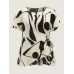 Abstract Print Knotted Blouse