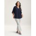Petal Sleeve Toothpick Pleats Shirt