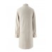 Beige PU Leather Pocket Detail Trench Coat