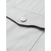 Gray Tencel Waist-Defining Mid-Length Shirt Cardigan