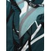 Abstract Print Notched Collar Blouse