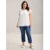 Textured Sheer Lined Flutter Sleeve Blouse