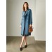 Blue Double-Breasted Trench Coat Blue Double-Breasted Trench Coat