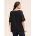 Solid Tiered Ruffles Split Hem Blouse Solid Tiered Ruffles Split Hem Blouse