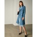 Blue Double-Breasted Trench Coat Blue Double-Breasted Trench Coat
