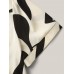 Abstract Print Knotted Blouse