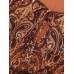 Boho Geometric Print Ruffled Sleeve Blouse