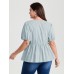 Textured Fit And Flare Plain Blouse Textured Fit And Flare Plain Blouse