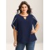 Color Contrast Petal Sleeve Shirt Color Contrast Petal Sleeve Shirt
