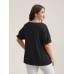 Cotton Square Neck Ruffled Sleeve Shirt