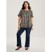 Gingham Print Button Back Blouse Gingham Print Button Back Blouse