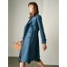 Blue Double-Breasted Trench Coat Blue Double-Breasted Trench Coat
