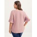 Toothpick Pleats Ruffled Sleeve Solid Blouse Toothpick Pleats Ruffled Sleeve Solid Blouse