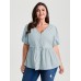Textured Fit And Flare Plain Blouse Textured Fit And Flare Plain Blouse