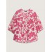 Sweet Floral Print Button Front Blouse Sweet Floral Print Button Front Blouse