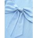 Textured Layered Flutter Sleeve Bowknot Blouse