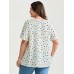 Colorful Polka Dots Drawstring Ruched Blouse