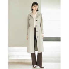 Lapel Mid-Length Classic Trench Coat