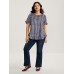 Gingham Print Button Back Blouse Gingham Print Button Back Blouse