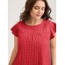 Textured Sheer Lined Flutter Sleeve Blouse