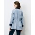 Blue Waist-Defining Vintage Trench Coat Blue Waist-Defining Vintage Trench Coat