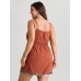 Contrast Edges Surplice Neckline Romper