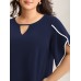 Color Contrast Petal Sleeve Shirt Color Contrast Petal Sleeve Shirt