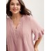 Toothpick Pleats Ruffled Sleeve Solid Blouse Toothpick Pleats Ruffled Sleeve Solid Blouse