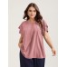Toothpick Pleat Layered Flutter Sleeve Blouse Toothpick Pleat Layered Flutter Sleeve Blouse