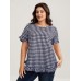 Gingham Print Button Back Blouse Gingham Print Button Back Blouse