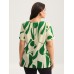 Abstract Print Knotted Blouse