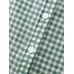 Cotton Check Print Ruffled Sleeve Blouse Cotton Check Print Ruffled Sleeve Blouse