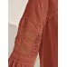 Pure Cotton Sheer Lace Trim Blouse Pure Cotton Sheer Lace Trim Blouse