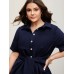 Knotted Front Asymmetrical Hem Blouse