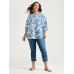 Sweet Floral Print Button Front Blouse Sweet Floral Print Button Front Blouse