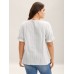 Cotton Square Neck Ruffled Sleeve Shirt