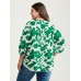 Sweet Floral Print Button Front Blouse Sweet Floral Print Button Front Blouse