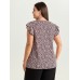Leopard Print Flutter Sleeve Button Blouse