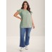 Textured Sheer Lined Flutter Sleeve Blouse