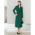 Gathered Waist Double-Breasted Trench Coat Gathered Waist Double-Breasted Trench Coat
