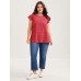 Textured Sheer Lined Flutter Sleeve Blouse