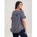 Gingham Print Button Back Blouse Gingham Print Button Back Blouse