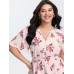 Supersoft Rose Print V-Neck Blouse