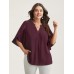 Petal Sleeve Toothpick Pleats Shirt