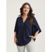 Petal Sleeve Toothpick Pleats Shirt