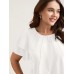 Toothpick Pleat Layered Flutter Sleeve Blouse Toothpick Pleat Layered Flutter Sleeve Blouse
