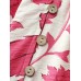 Sweet Floral Print Button Front Blouse Sweet Floral Print Button Front Blouse
