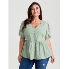 Textured Fit And Flare Plain Blouse Textured Fit And Flare Plain Blouse