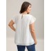 Textured Sheer Lined Flutter Sleeve Blouse
