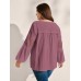 Pure Cotton Sheer Lace Trim Blouse Pure Cotton Sheer Lace Trim Blouse